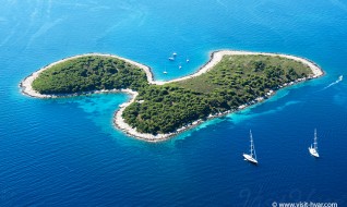 Island Jerolim nearby the island Hvar, Dalmatia, Croatia