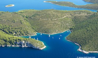 Bay Vela Garška on the island Hvar, Dalmatia, Croatia