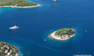 Island Galešnik nearby the island Hvar